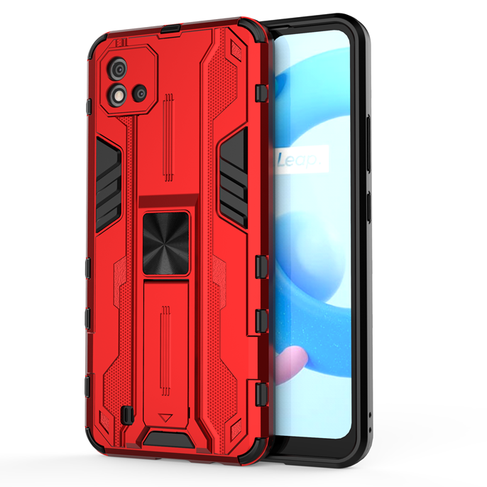 

Чехол Hanney Armor для Realme C11 2021 противоударный бампер с подставкой Red, Красный