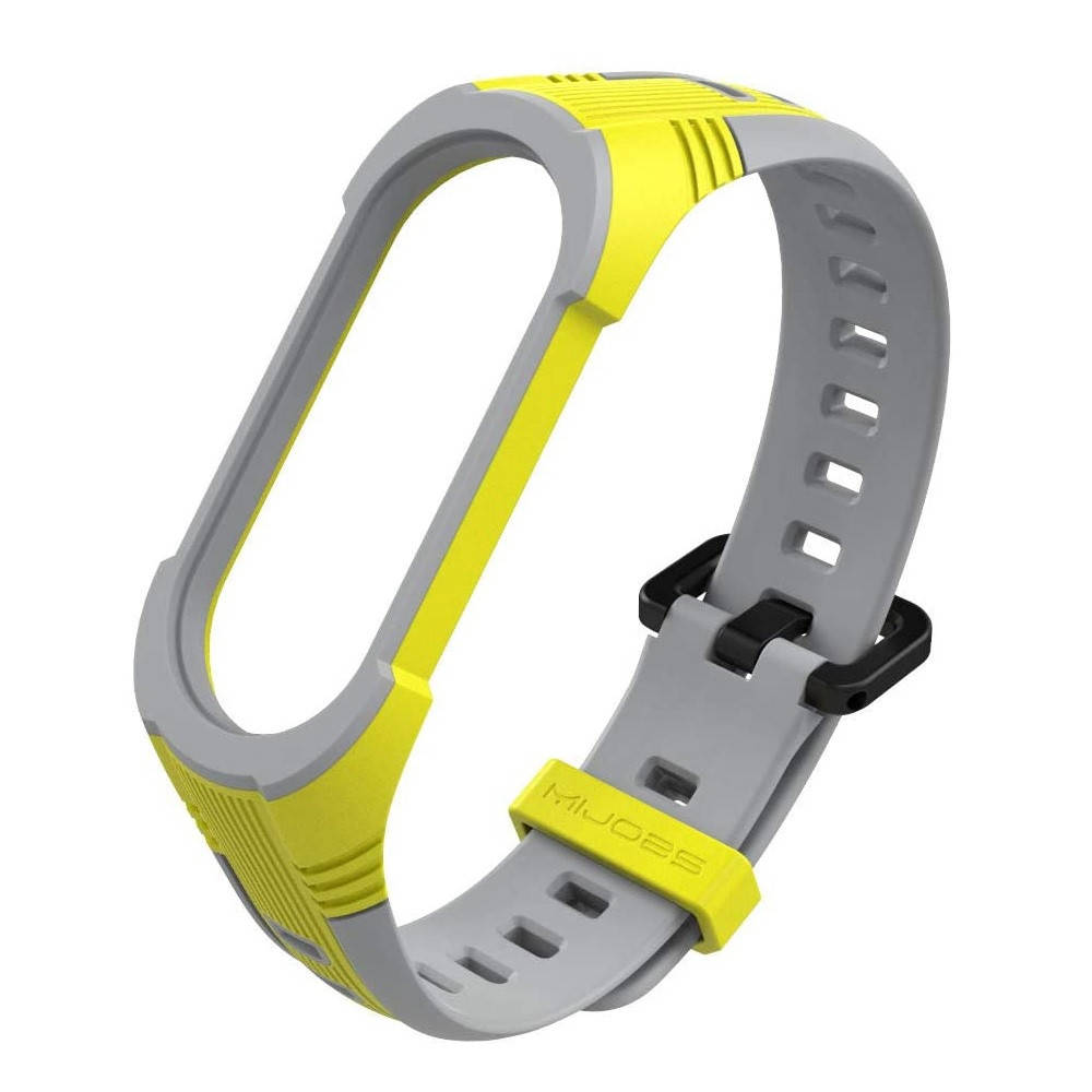 

Ремешок для фитнес-браслета Xiaomi Mi Band 3 и 4 Sport 2 Gray with yellow
