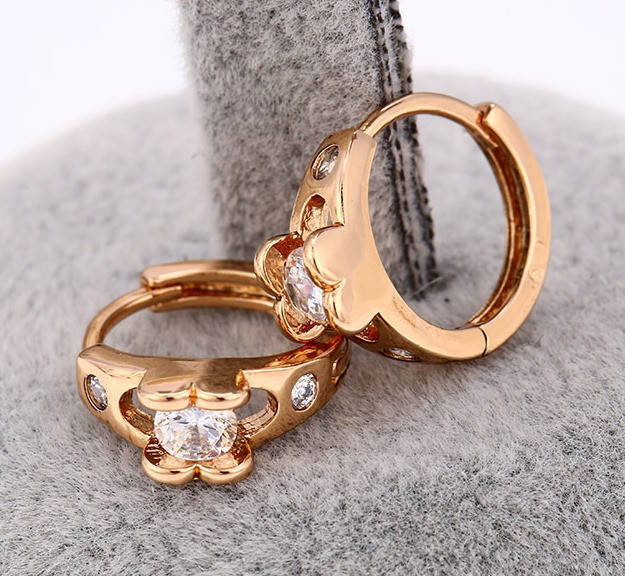 

Серьги Ажурная Дорожка с камешками, позолота Xuping, 18К
