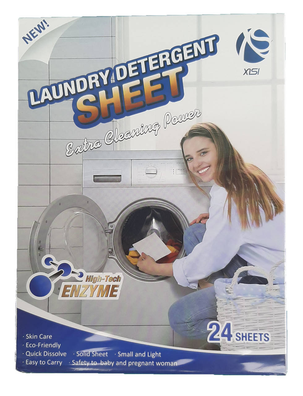 

Полоски для стирки Китай (24 шт) Laundry Detergent Sheet (синий)