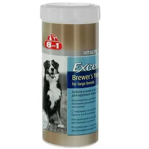 

Витамины 8 in 1 Excel Brewers Yeast для крупных собак, 80 таблеток