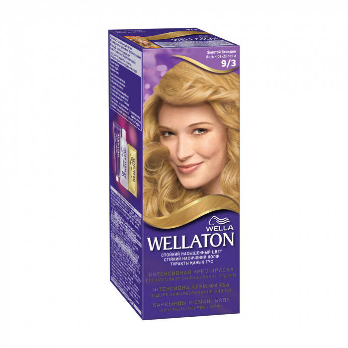 

Стойкая крем-краска для волос Wella Professionals Wellaton 9/3 Золотой блондин