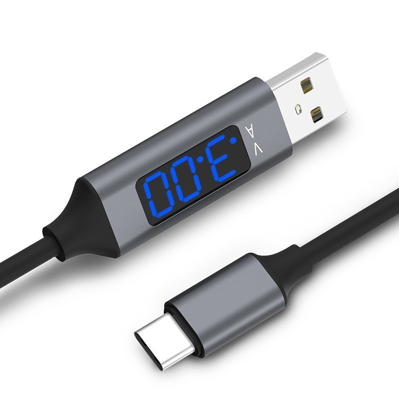 

Кабель для зарядки телефона смартфона Voxlink USB - Type-C - LED 1м. Зарядный провод шнур ЮСБ на Тайп С RT22
