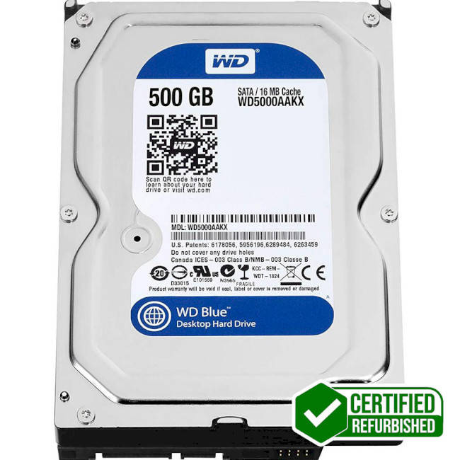 

Жёсткий диск HDD 500 Gb WD 7200 SATA III 16Mb (WD5000AAKX) REF