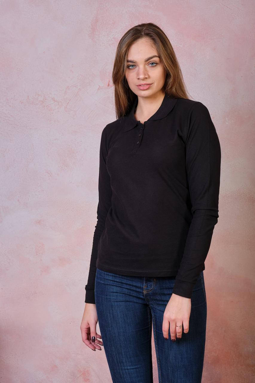 

Женская футболка-поло JHK POLO REGULAR LADY LS цвет черный (BK)