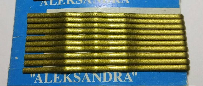 

Невидимки для волос Александра золотистые 45мм, Золотистый