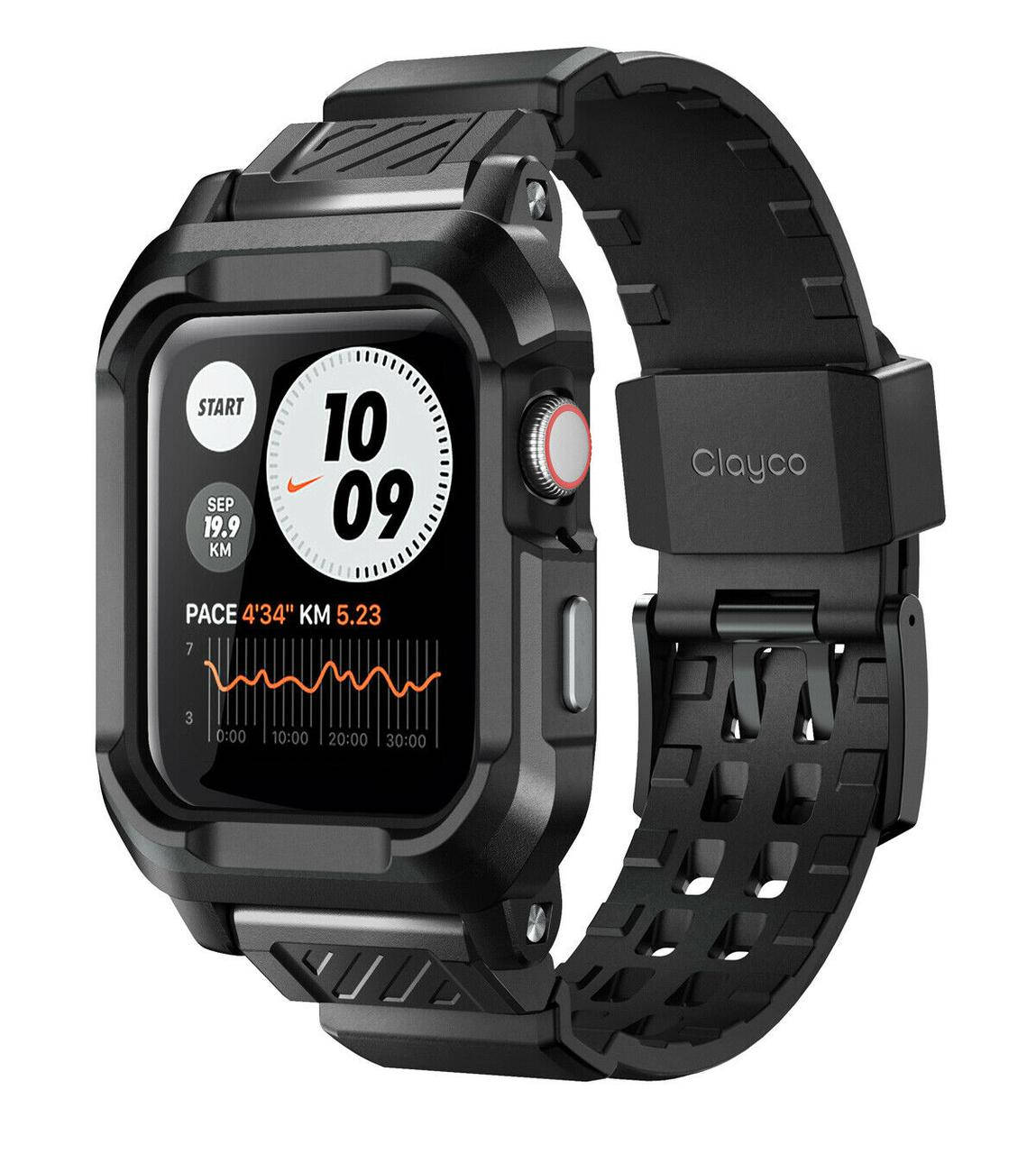 

Чехол с ремешком Clayco Vertex Rugged для Apple Watch 45/44 mm Series 7/6/SE/5/4