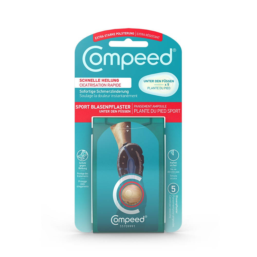 

Пластыри Compeed Sport Компид спорт от влажных мозолей максимальная фиксация 5 шт