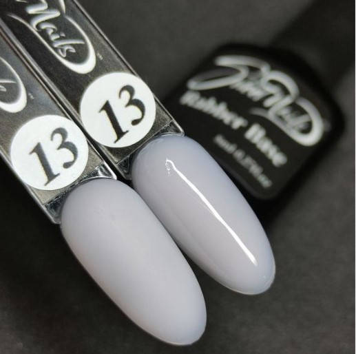 

Молочная - серая камуфлирующая база (Rubber Base) для ногтей №13 8мл, Белый