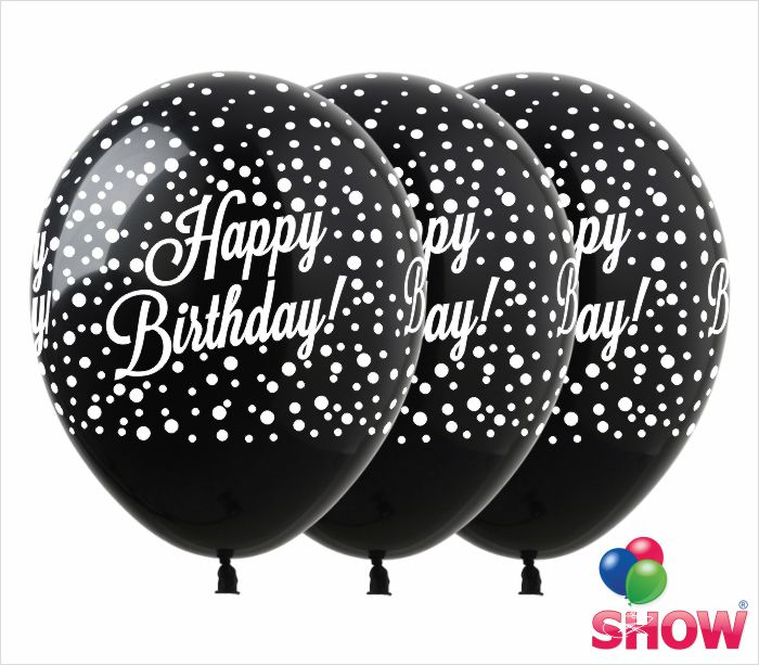

Латексный шарик ArtShow 12"(30 см) Happy Birthday, Персиковый