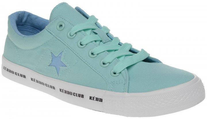 

Женские кеды Keddo 897201/12-06 текстильные, Бирюзовый