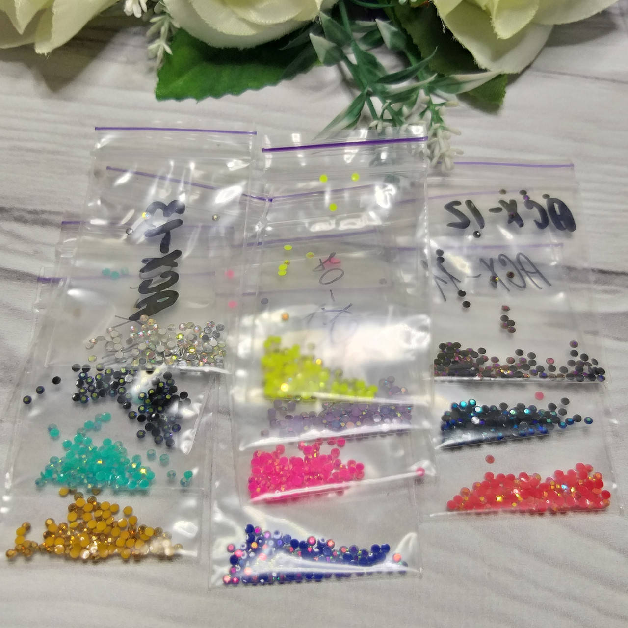 

Стразы акриловые хамелеон микс, набор 11шт