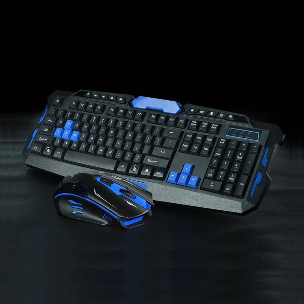 

Игровая беспроводная клавиатура и мышь с подсветкой HK8100, Черный