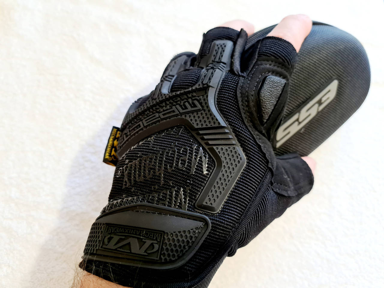 

Тактические перчатки Mechanix (Механикс) беспалые короткопалые черные размер L