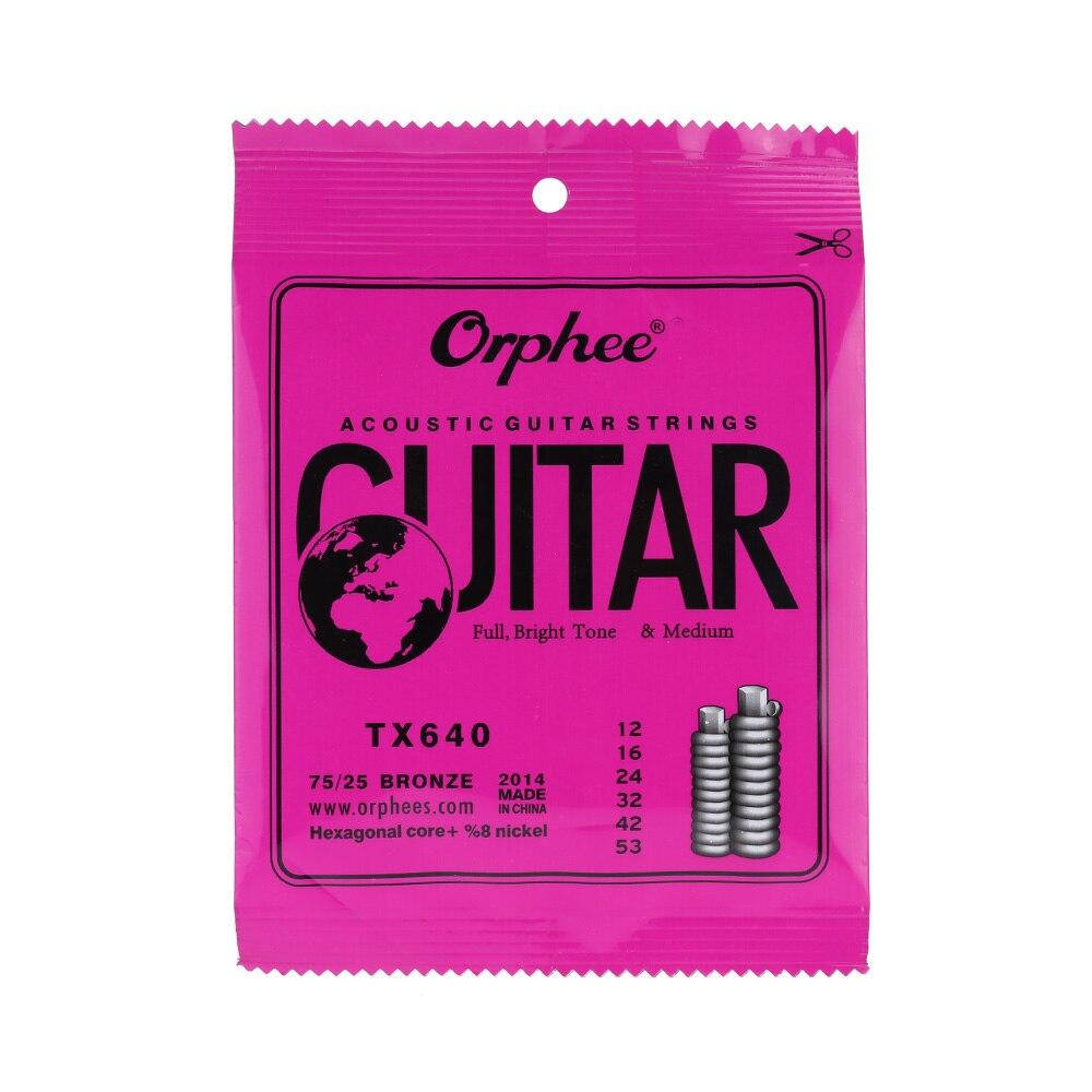 

Струны для акустической гитары Orphee TX640 (12-53) Medium Acoustic Guitar Strings