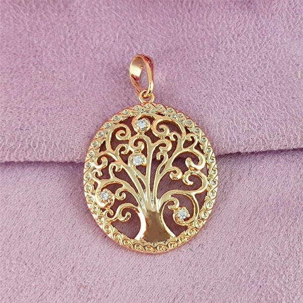 

Кулон Xuping Ажурное дерево медицинское золото позолота 18К А/В 5-0271