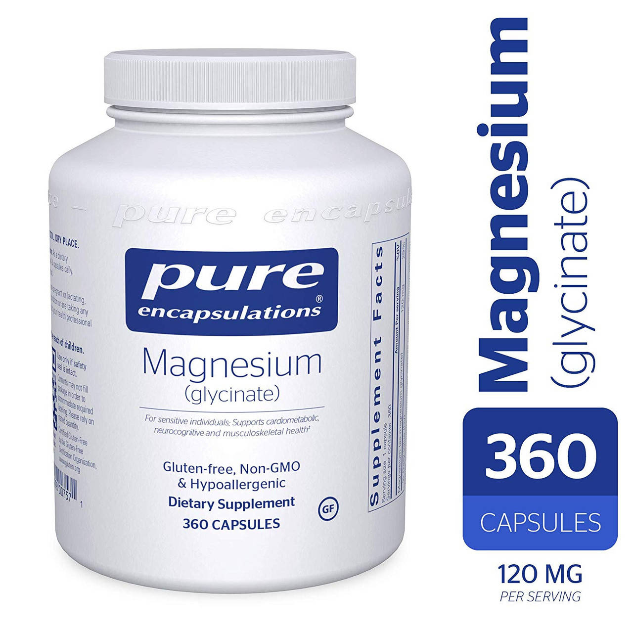 

Магній Гліцинат Pure Encapsulations (Magnesium Glycinate) 120 мг 360 капсул