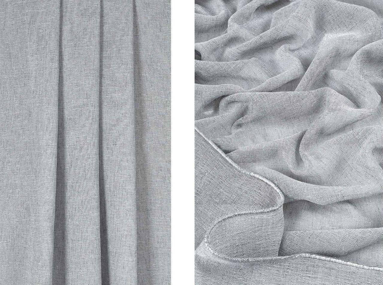 

Тюль лен серого цвета, Серый