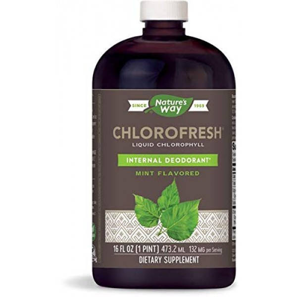 

Жидкий хлорофилл Натур Вей со вкусом мяты антиоксидантная защита liquid Chlorophyll Nature's Way 473 мл США