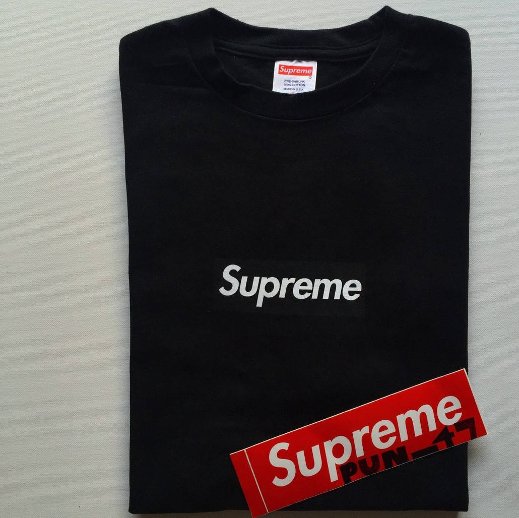 

Футболка Supreme Box logo | Бирки оригинальные | Мужская черная