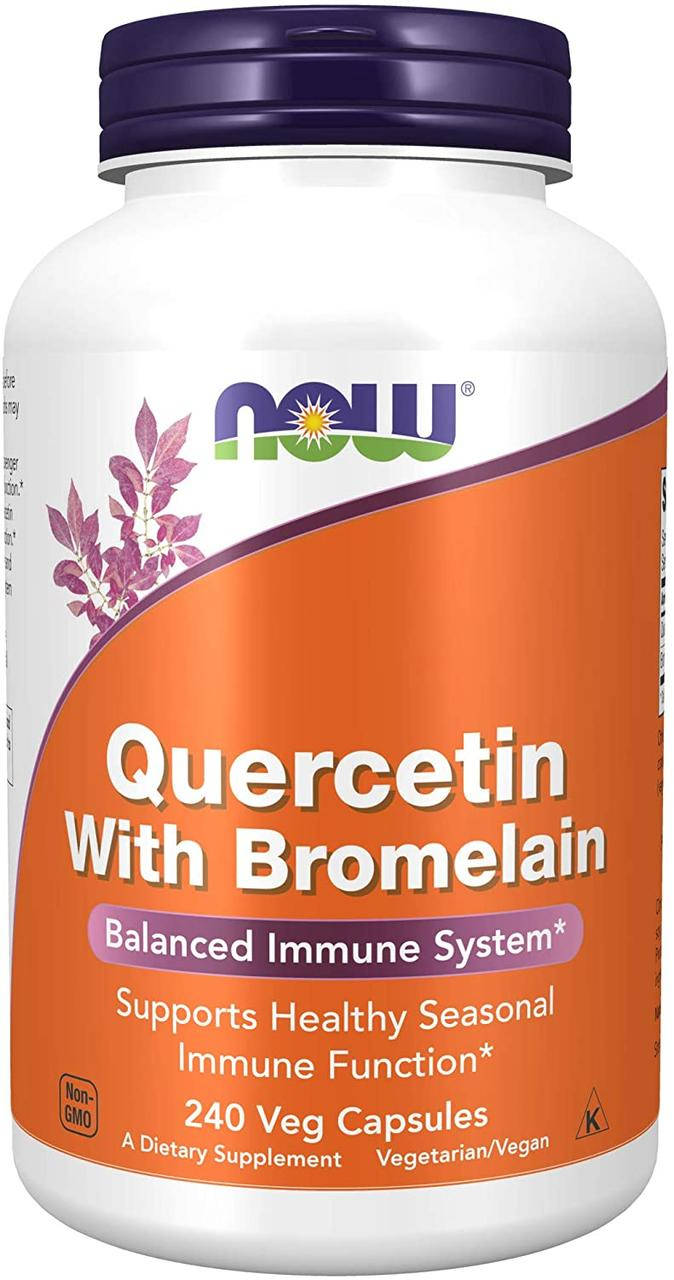 

Кверцитин с бромелаином антиоксидант Now Foods Quercetin with Bromelain 240 капсул