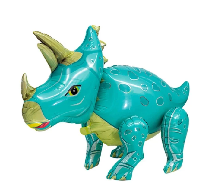 

Фольгированный шар ходячка Трицератопс бирюзовый 54х91 см (Китай)