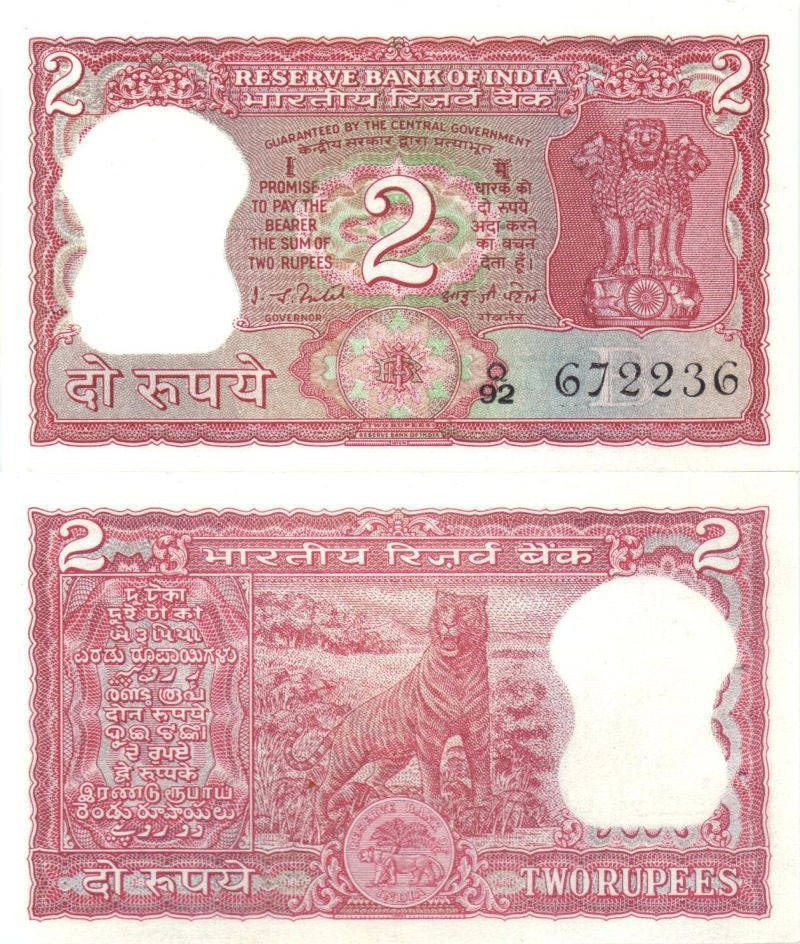 

Индия / India 2 Rupees Pick 53Ac "A" UNC