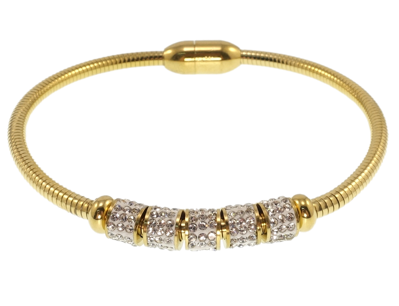 

Браслеты Xuping JEAN GOUJON Позолота 14K "Ювелирный шнур с бусинами" застежка магнит размер 18,5см х 3мм