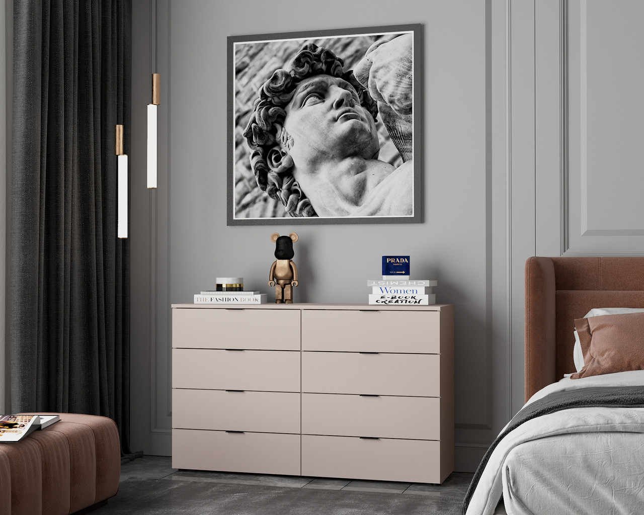 Комод Doros Рон 8 Кашемір 8 Шухлядок 130х38х81 (41516171) 2