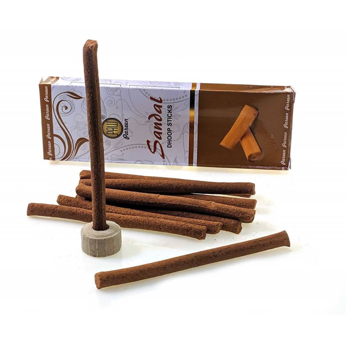 

Sandal Dhoop sticks (Сандал)(12 шт/уп) (Pareen) безосновное благовоние