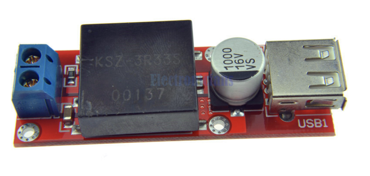

Стабилизатор понижающий два USB DC-DC 7-24 В на 5В 3А