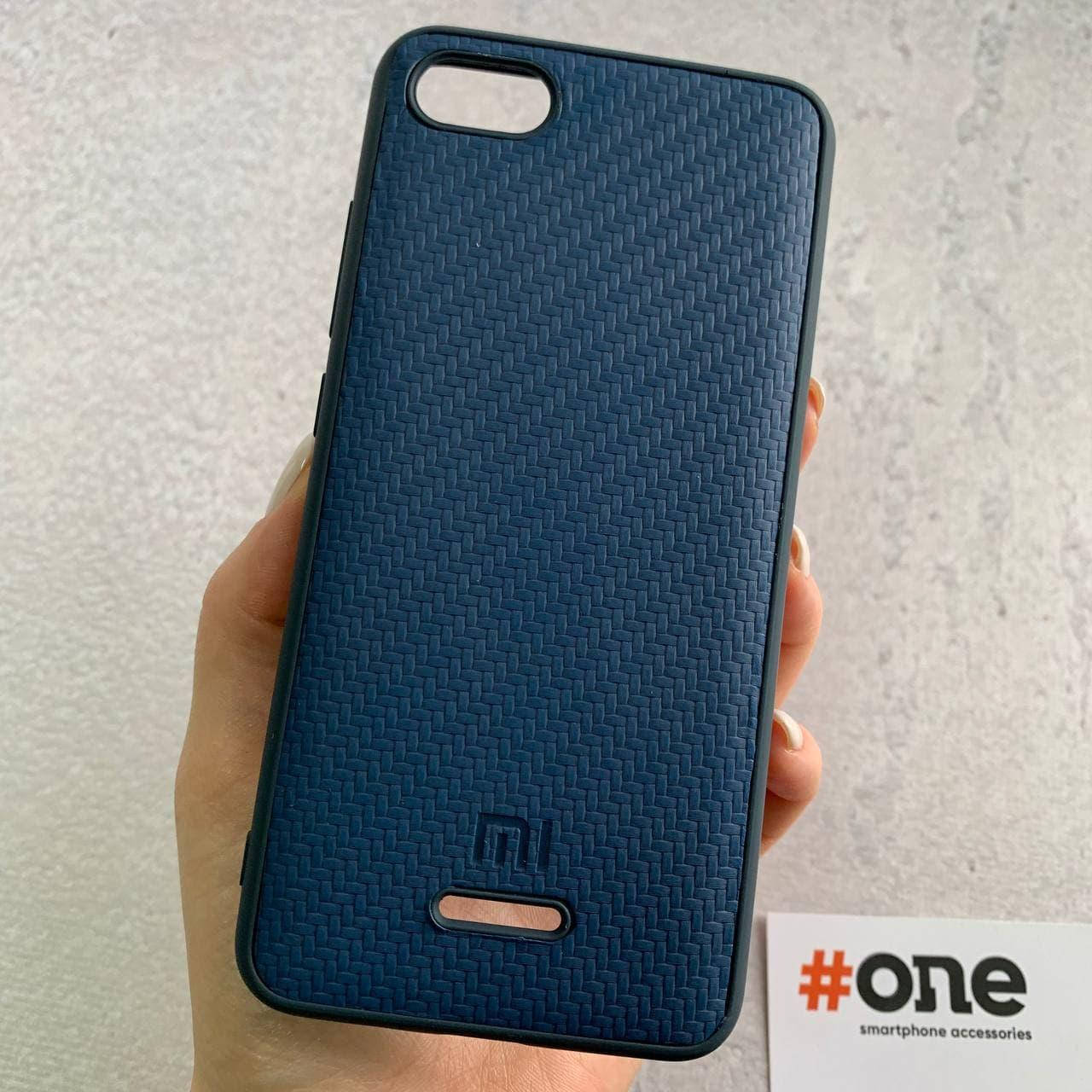 

Чехол для Xiaomi Redmi 6a плотный под кожу чехол на телефон сяоми редми 6а синий