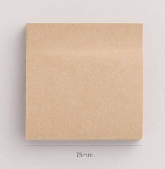 

Набор стикеров Заметки из крафтовой бумаги 7.5*7.5*1.1 см, Желтый