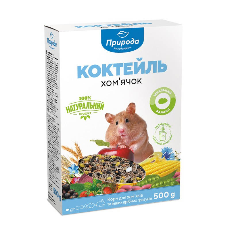 

Полноценный корм для хомяков Природа Коктейль "Хомячок" 500 г