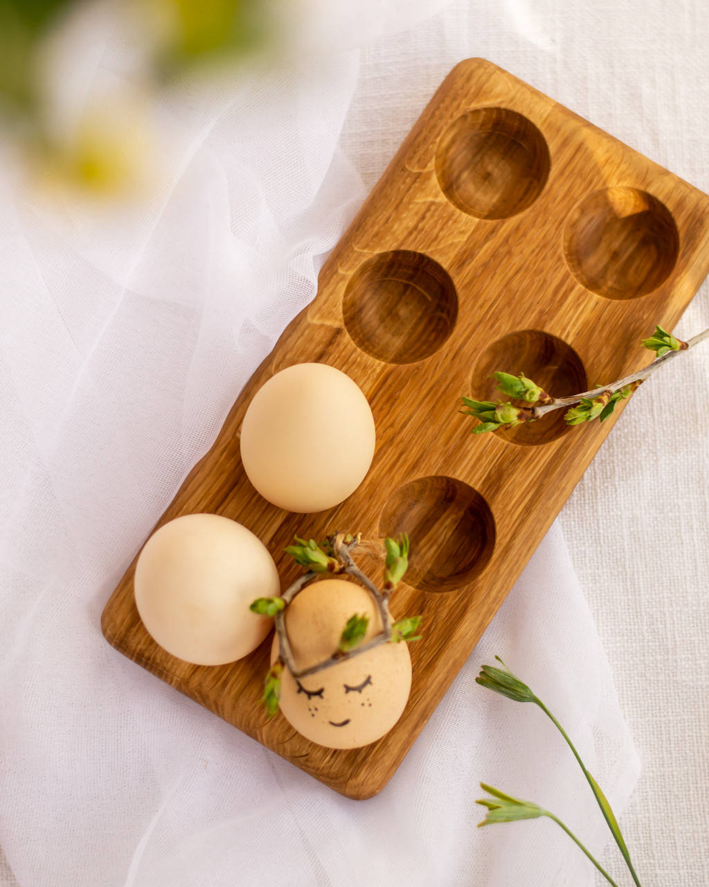 

Дерев'яна підставка для яєць на 8 шт з ДУБА