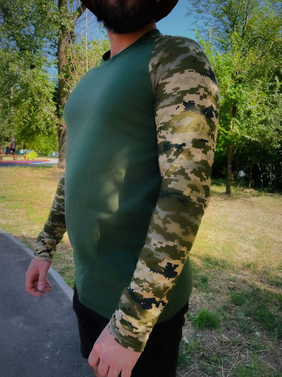 

Тактическая рубашка реглан пиксель S, M, L,Xl,2Xl,3Xl, Оливковый