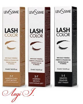 

Краска для ресниц и бровей LeviSsime LashColor 7-7, 3-7, 1-1. Набор три цвета