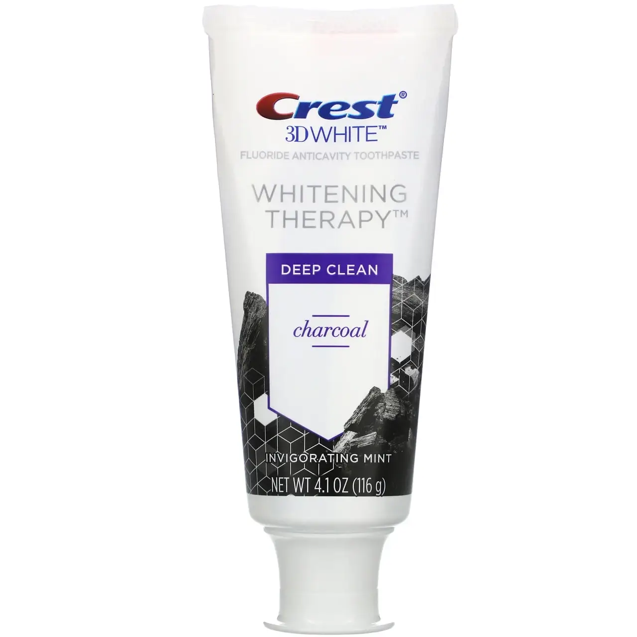 

Crest, 3D White, отбеливающая зубная паста против кариеса с фтором, зубной пастой, древесным углем и бодрящей