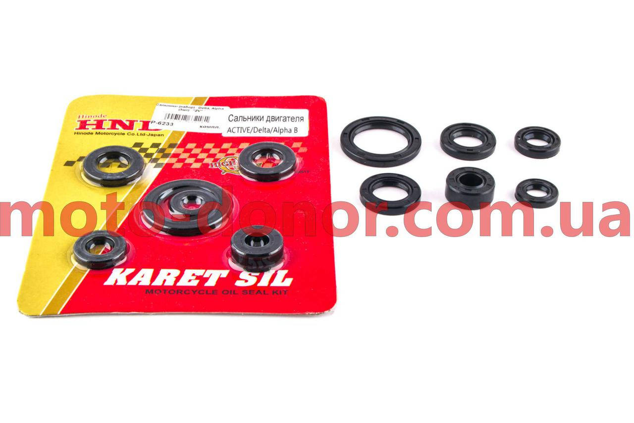 

Сальники (набор) для мопеда Delta, Alpha (6шт) ZV