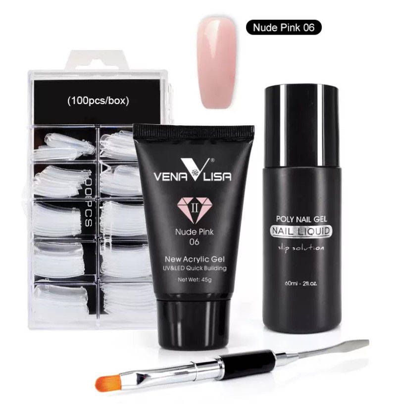 

Набор акрил-геля VENALISA №06, nude pink, Розовый
