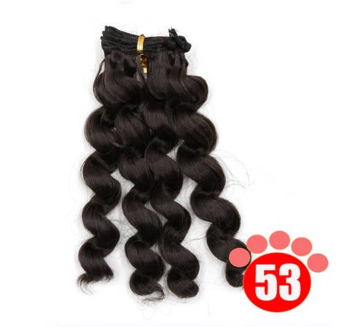 

Волнистые волосы трессы для кукол 15 см * 100 см. Черный цвет