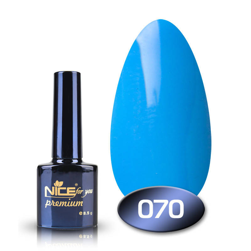 

Гель-лак Nice for you Premium 070 голубой 8,5 мл