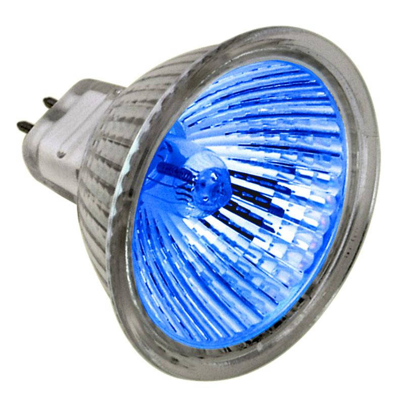 

Лампа галогенная с отражателем 12v - 50w MULLER LIGHT 36° MR16/D синяя