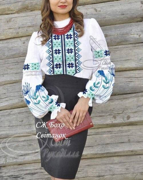 

Заготовка женской блузы для вышивки БОХО СВІТАНОК