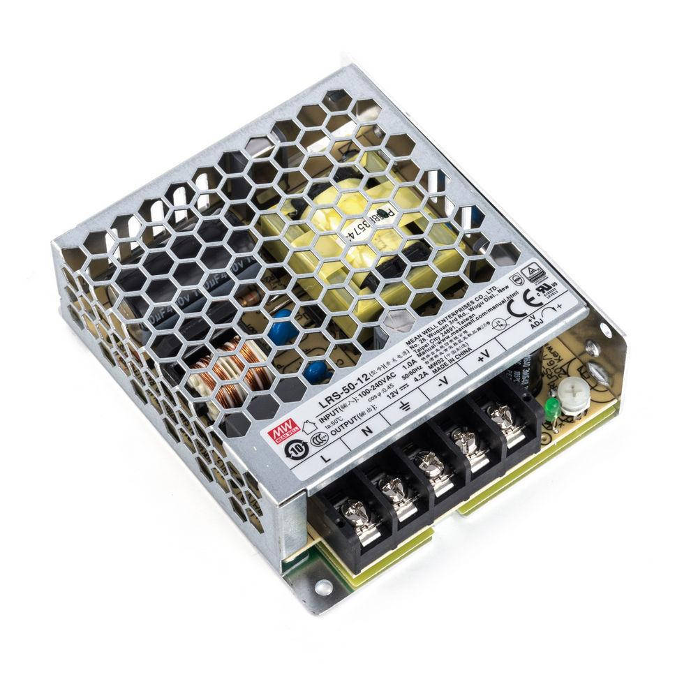 

Блок питания перфорированный Mean Well LRS-50-12 10.2-13.8 В / 4.2 А