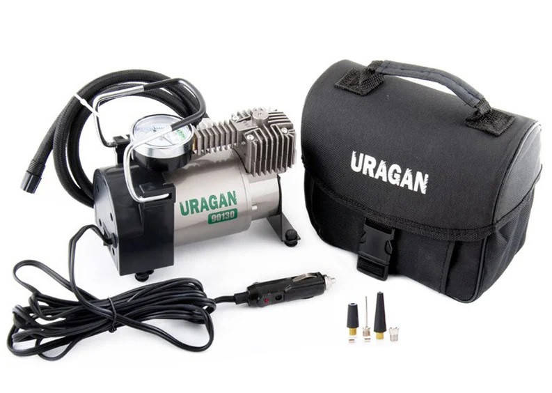 

Компрессор "URAGAN" 12v\14А\37л.\170Вт\1 м. шланг (90130)
