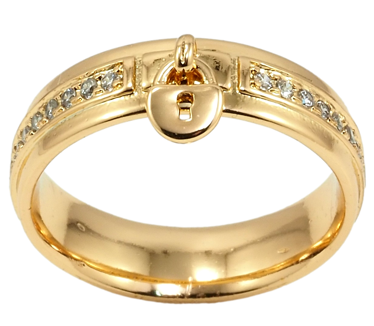 

Кольцо ХР Позолота 18K "Замочек" р.19.5