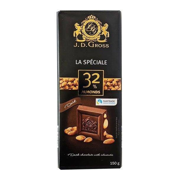 

Шоколад черный с миндалем 45% какао J.D. Gross La Speciale Германия 150г