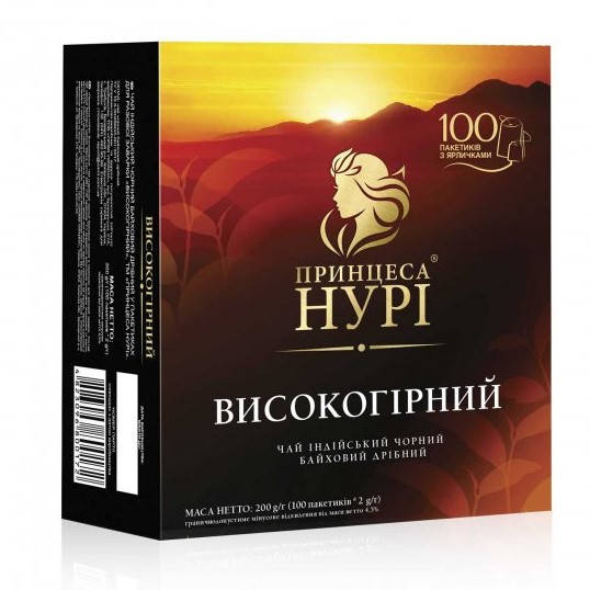 

Чай Принцесса Нури высокогорный черный 2г*100 пакет
