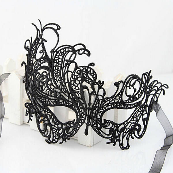 

Ажурная маска на глаза Eye Mask для вечеринок черная